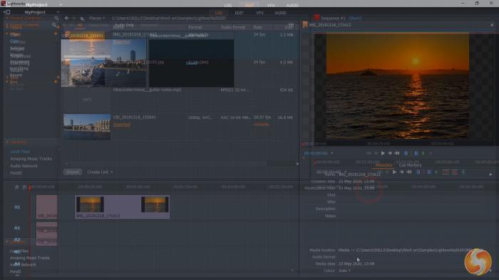 how to crop a video in lightworks